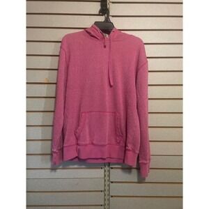J. America Pink Glitter‎ Metallic Pullover Hoodie Womens Large Sparkly Shimmer